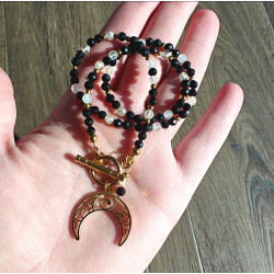 Klasyczny  turmalin i cytryn półksiężyc