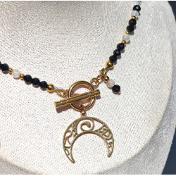 Klasyczny  turmalin i cytryn półksiężyc