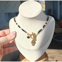 Klasyczny  turmalin i cytryn ręka fatimy