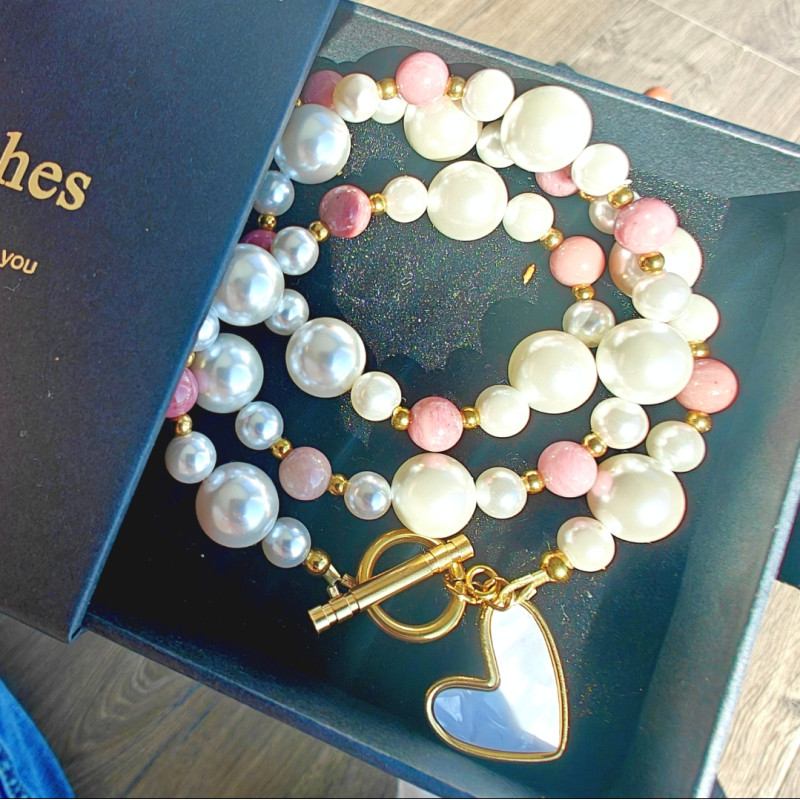 Klasyczny perły i rodonit