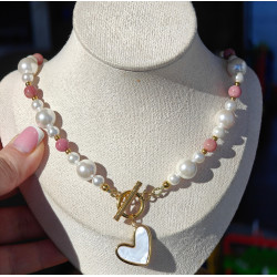 Klasyczny perły i rodonit