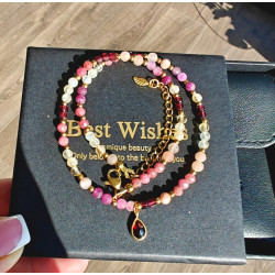 Regulowany rodonit, cytryn, granat, rubin, kamień księżycowy