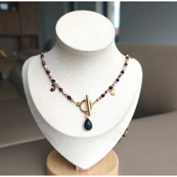 Długi turmalin rodonit jaspis