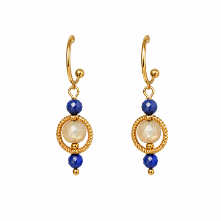Kolczyki lapis lazuli cytryn