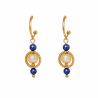 Kolczyki lapis lazuli cytryn