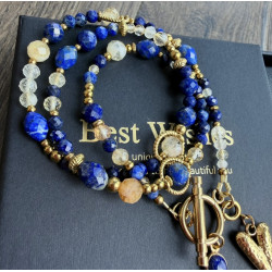 Klasyczny lapis lazuli cytryn