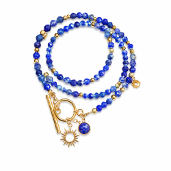 Choker słońce lapis lazuli