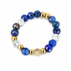 Pierścionek lapis lazuli cytryn