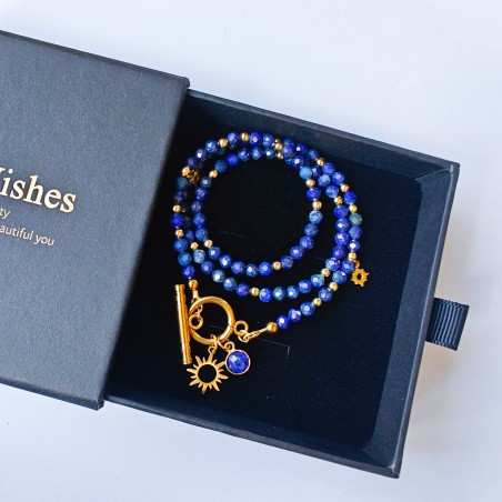 Choker słońce lapis lazuli