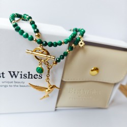 Choker koliber malachit