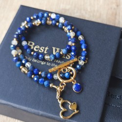 Klasyczny lapis lazuli cytryn serce