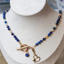 Klasyczny lapis lazuli cytryn serce