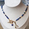 Klasyczny lapis lazuli cytryn serce