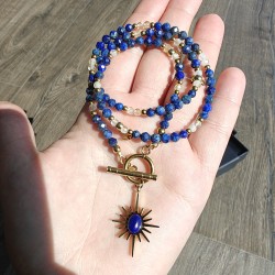 Długi słońce lapis lazuli cytryn