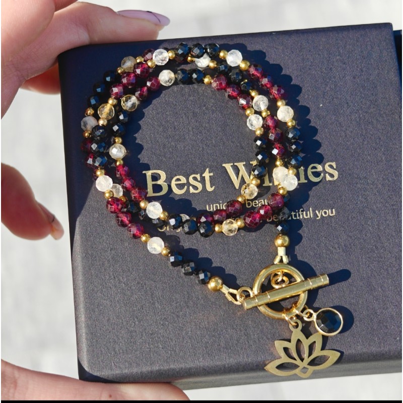 Klasyczny turmalin granat cytryn