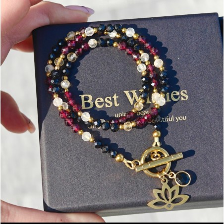 Klasyczny turmalin granat cytryn