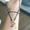 Klasyczny lapis lazuli z księżycem