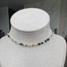 Choker cytryn malachit